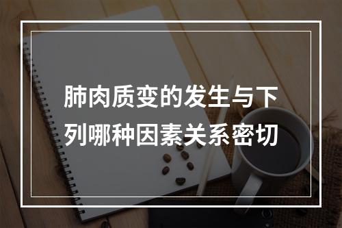 肺肉质变的发生与下列哪种因素关系密切