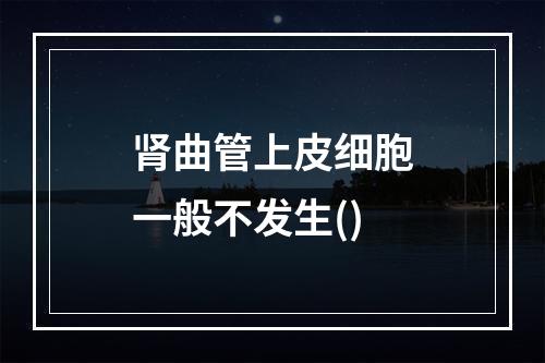 肾曲管上皮细胞一般不发生()