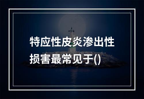 特应性皮炎渗出性损害最常见于()