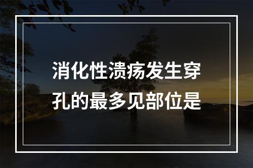 消化性溃疡发生穿孔的最多见部位是