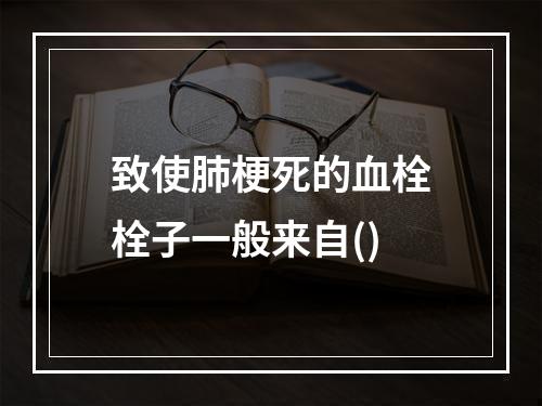 致使肺梗死的血栓栓子一般来自()