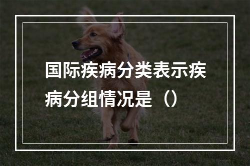 国际疾病分类表示疾病分组情况是（）