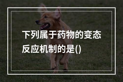 下列属于药物的变态反应机制的是()