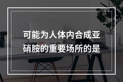 可能为人体内合成亚硝胺的重要场所的是