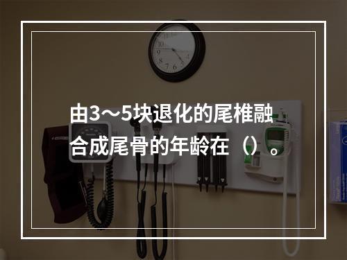 由3～5块退化的尾椎融合成尾骨的年龄在（）。