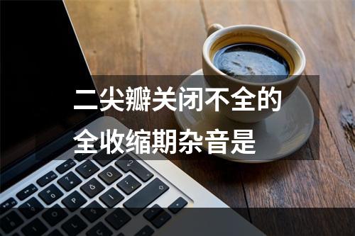 二尖瓣关闭不全的全收缩期杂音是