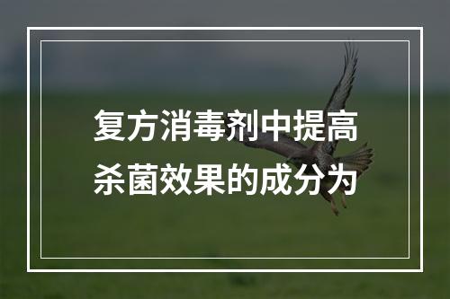 复方消毒剂中提高杀菌效果的成分为