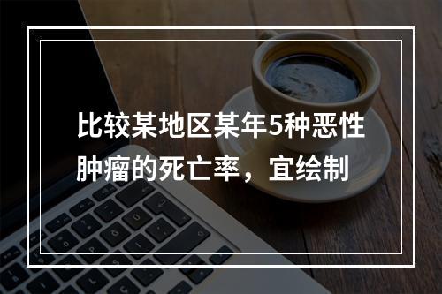 比较某地区某年5种恶性肿瘤的死亡率，宜绘制