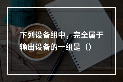 下列设备组中，完全属于输出设备的一组是（）