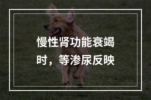 慢性肾功能衰竭时，等渗尿反映