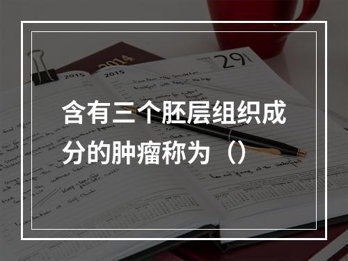 含有三个胚层组织成分的肿瘤称为（）