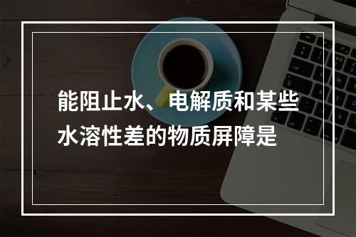 能阻止水、电解质和某些水溶性差的物质屏障是