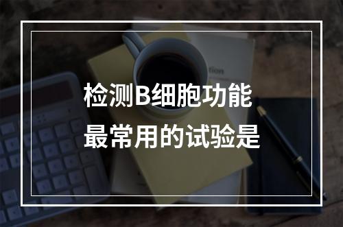 检测B细胞功能最常用的试验是