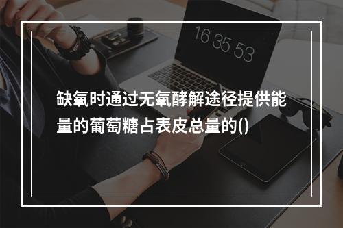 缺氧时通过无氧酵解途径提供能量的葡萄糖占表皮总量的()