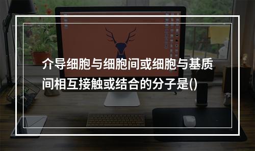 介导细胞与细胞间或细胞与基质间相互接触或结合的分子是()