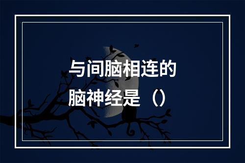 与间脑相连的脑神经是（）