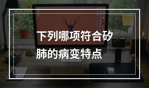 下列哪项符合矽肺的病变特点