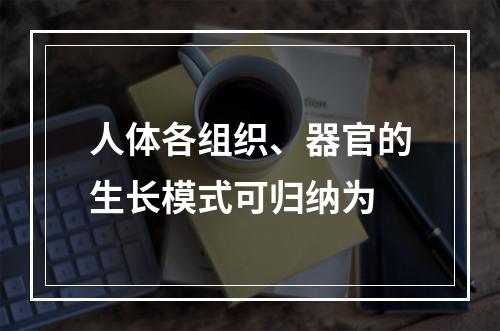 人体各组织、器官的生长模式可归纳为