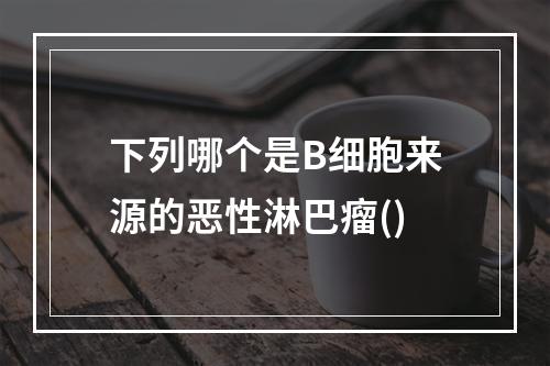 下列哪个是B细胞来源的恶性淋巴瘤()