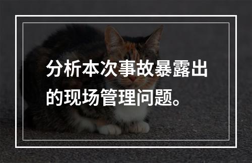 分析本次事故暴露出的现场管理问题。