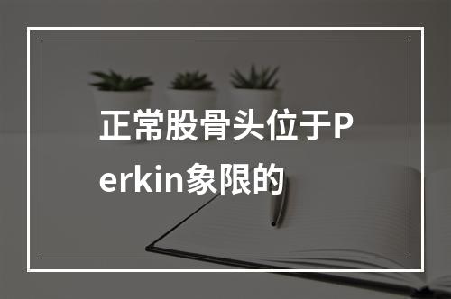 正常股骨头位于Perkin象限的