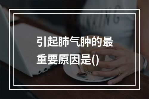 引起肺气肿的最重要原因是()