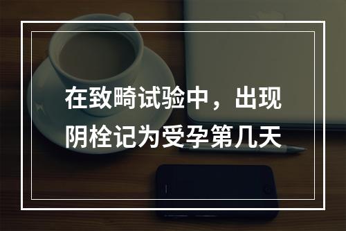 在致畸试验中，出现阴栓记为受孕第几天