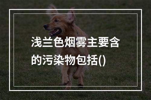 浅兰色烟雾主要含的污染物包括()