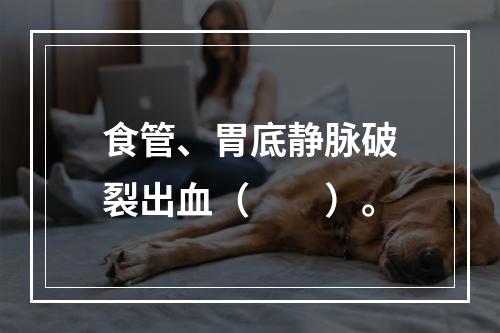 食管、胃底静脉破裂出血（　　）。