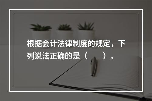 根据会计法律制度的规定，下列说法正确的是（　　）。