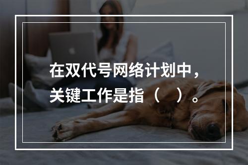 在双代号网络计划中，关键工作是指（　）。