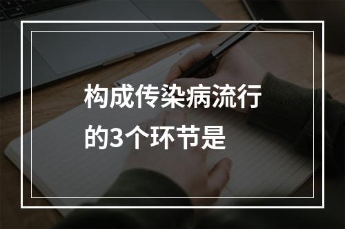 构成传染病流行的3个环节是