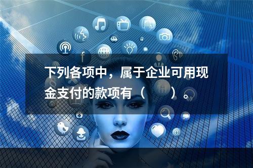 下列各项中，属于企业可用现金支付的款项有（　　）。