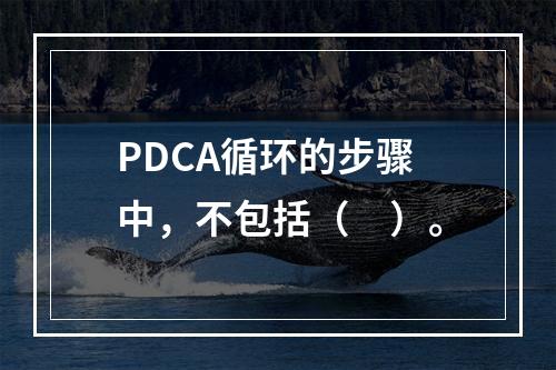 PDCA循环的步骤中，不包括（　）。