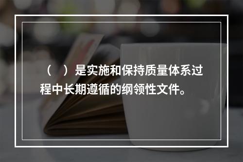 （　）是实施和保持质量体系过程中长期遵循的纲领性文件。