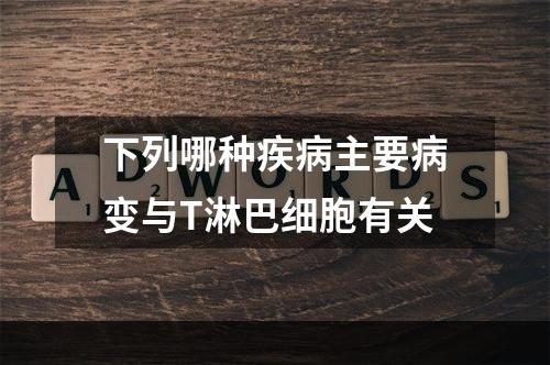 下列哪种疾病主要病变与T淋巴细胞有关