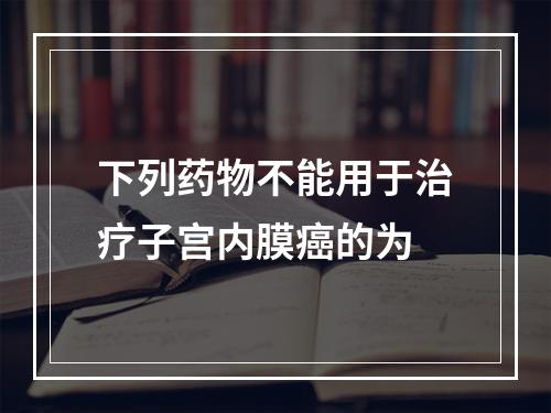 下列药物不能用于治疗子宫内膜癌的为