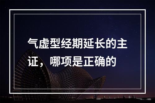 气虚型经期延长的主证，哪项是正确的