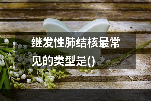 继发性肺结核最常见的类型是()