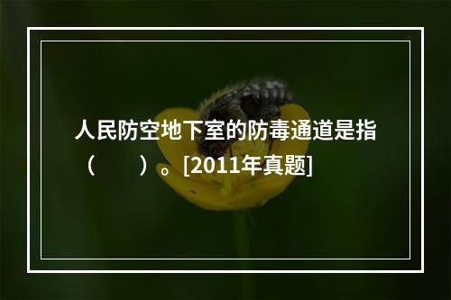 人民防空地下室的防毒通道是指（　　）。[2011年真题]