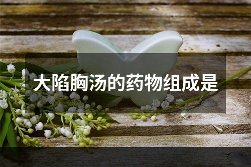 大陷胸汤的药物组成是