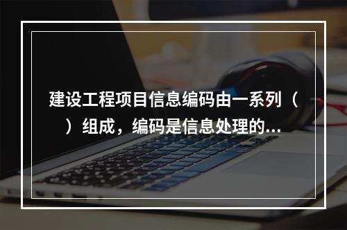 建设工程项目信息编码由一系列（　）组成，编码是信息处理的一项