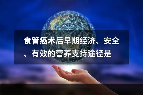 食管癌术后早期经济、安全、有效的营养支持途径是