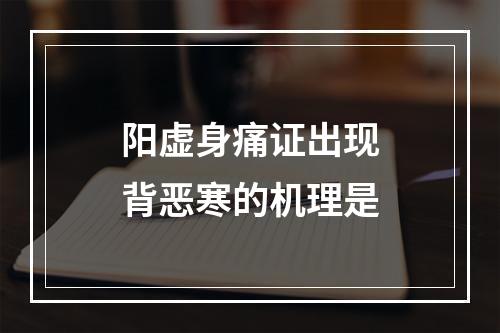 阳虚身痛证出现背恶寒的机理是