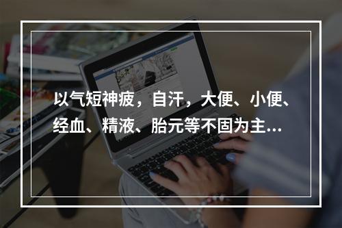 以气短神疲，自汗，大便、小便、经血、精液、胎元等不固为主要表