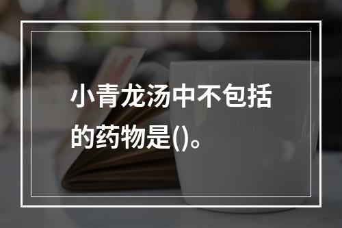 小青龙汤中不包括的药物是()。