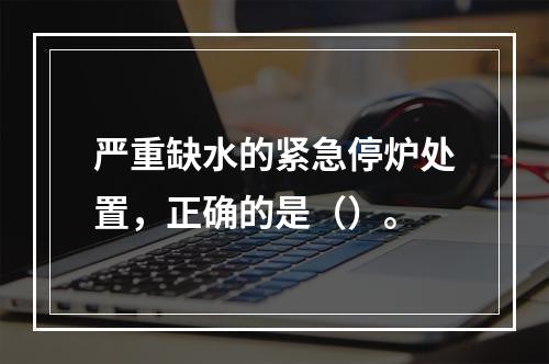 严重缺水的紧急停炉处置，正确的是（）。