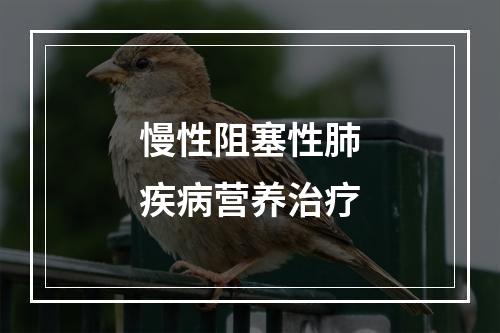 慢性阻塞性肺疾病营养治疗