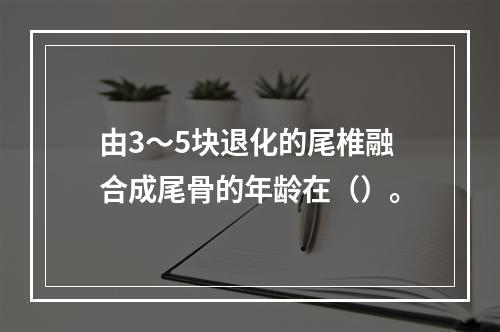 由3～5块退化的尾椎融合成尾骨的年龄在（）。