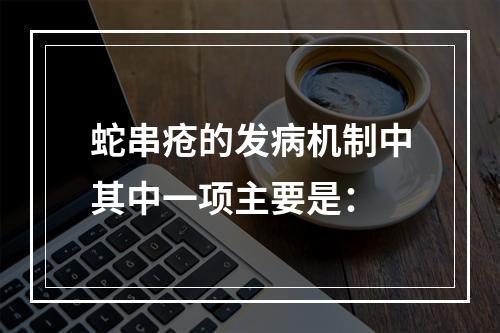 蛇串疮的发病机制中其中一项主要是：